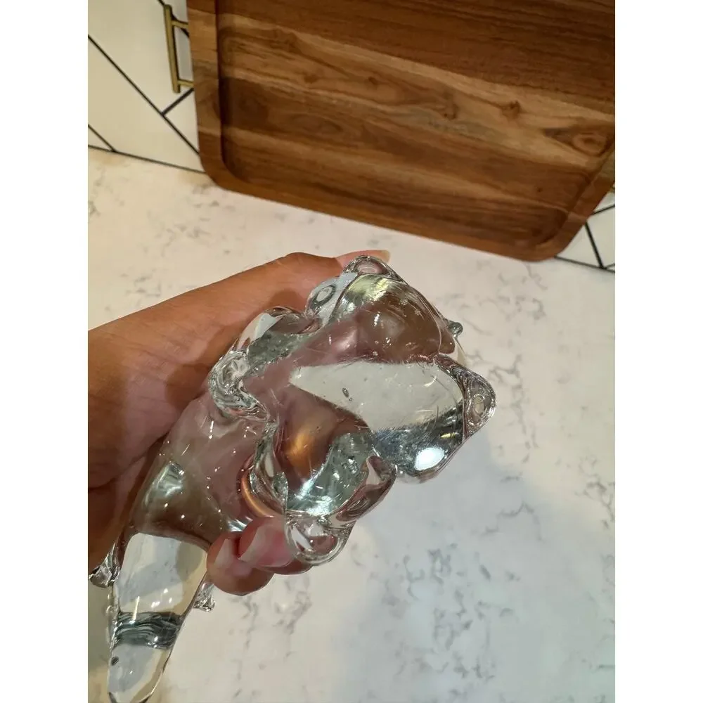 vintage Eneryda Glasbruk in Sweden crystal bear 60s 70s minimalist masculine